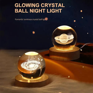 Lampe boule de crystal 3D