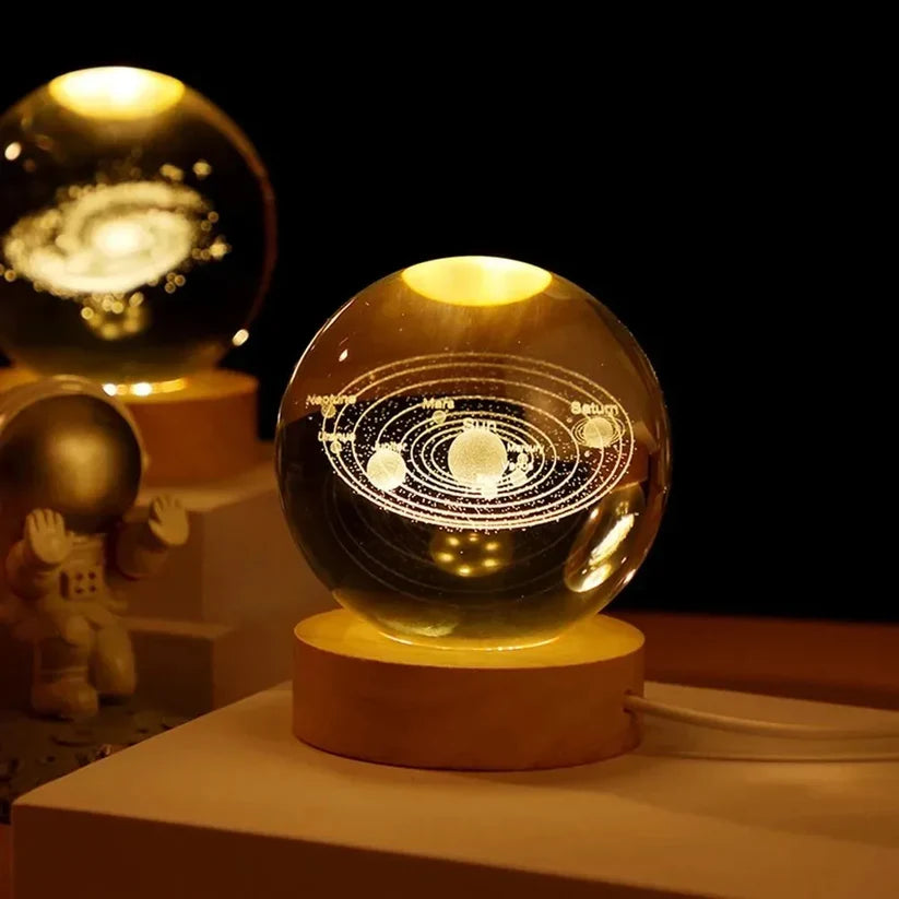 Lampe boule de crystal 3D