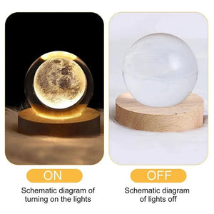 Lampe boule de crystal 3D