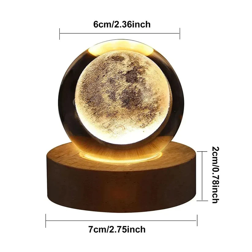 Lampe boule de crystal 3D