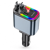 CHARGEUR VOITURE 180W AVEC Éclairage LED Étoiles & Câbles Rétractables