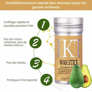 CIRE COIFFANTE CHEVEUX CASSE 1 acheter = 1 offert 🎁
