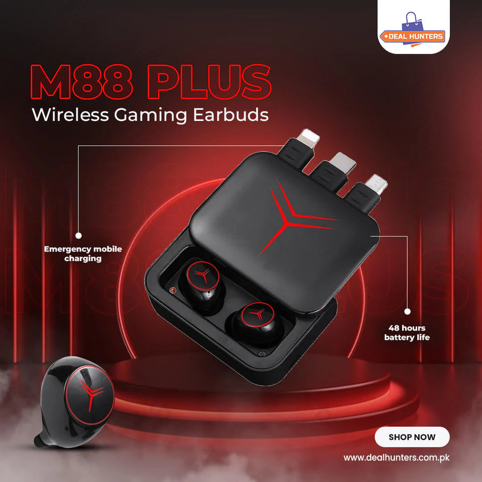 🎧 Écouteurs M88 Plus avec Power Intégré