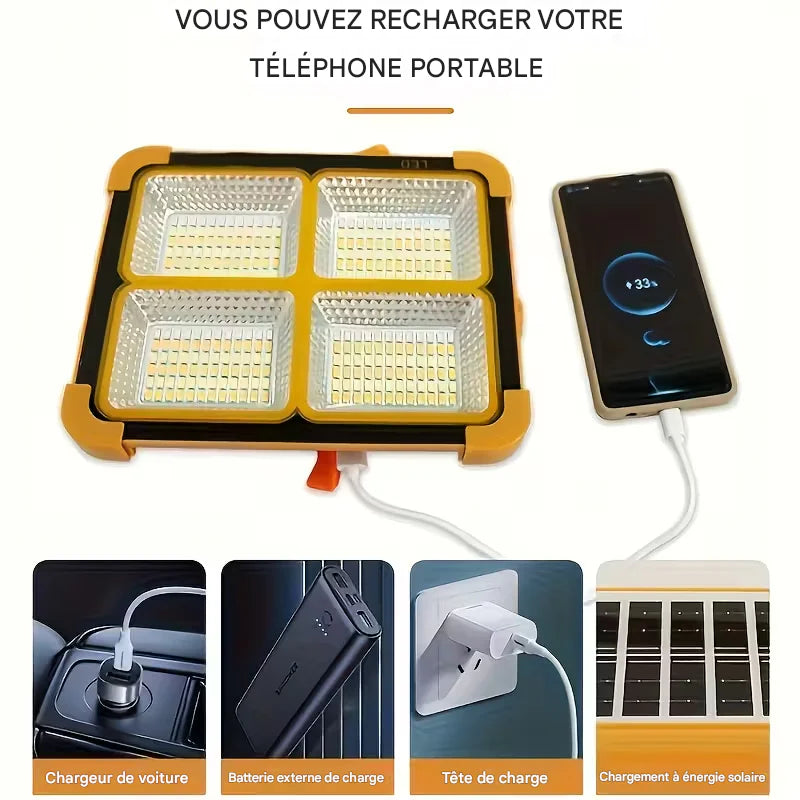 Projecteur LED Portable 300W ( HAUTE LUMINOSITE 💡🔦 )